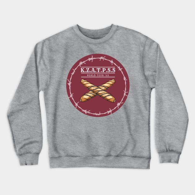 Barbed wire baguette (commission) Crewneck Sweatshirt by Silver Lining Gift Co.